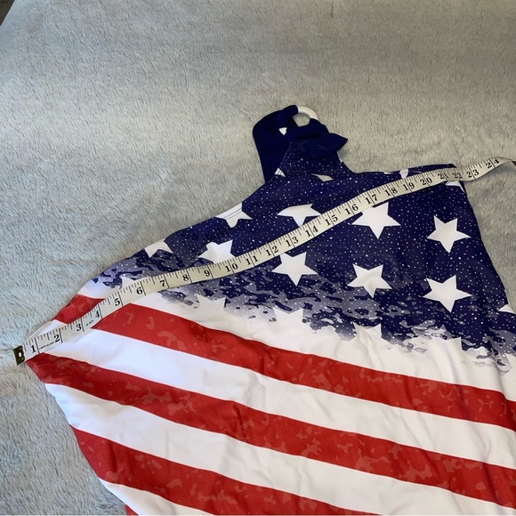 Lecapo Flag One Shoulder SwimSuit. New. size 4x (16/18)size 5x (18/20) - Picture 2 of 6